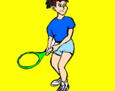 Desenho Rapariga tenista pintado por caio