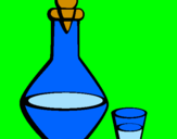 Desenho Jarra e copo pintado por diogo