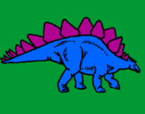 Desenho Stegossaurus pintado por Guilherme Cano
