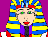 Desenho Tutankamon pintado por evelyn