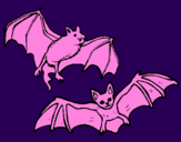 Desenho Um par de morcegos pintado por gummy