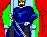 Desenho Cavaleiro rei pintado por Alexandre