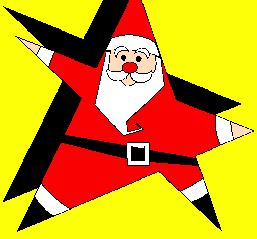 Pai Natal em forma de estrela
