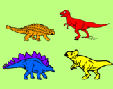 Desenho Dinossauros de terra pintado por r.p.m