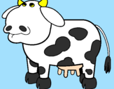 Desenho Vaca pensativa pintado por vivi