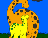 Desenho Dinossauros pintado por RAFA