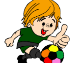 Desenho Rapaz a jogar futebol pintado por GUILHERME