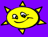 Desenho Sol sorridente pintado por rayany elias