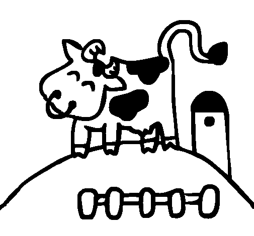 Desenho Vaca feliz pintado por vaquinha minininha