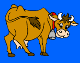 Desenho Vaca pintado por Duda Bella=Amo Animais