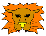 Desenho Leão pintado por Bruno