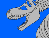 Desenho Esqueleto tiranossauro rex pintado por guilhermegato