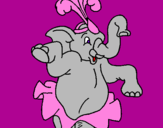 Desenho Elefante a dançar pintado por moni