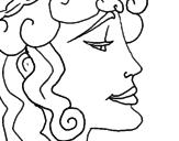 Desenho Cabeça de mulher pintado por iol