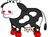 Desenho Vaca pensativa pintado por karen
