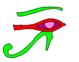 Desenho Olho de hórus pintado por Bruno