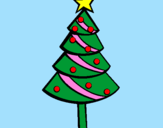 Desenho Árvore de natal II pintado por Bárbara Rotatori