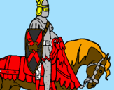 Desenho Cavaleiro a cavalo pintado por EDU OI