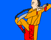 Desenho Kung fu pintado por joyce