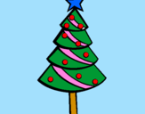 Desenho Árvore de natal II pintado por vivian