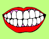 Desenho Boca e dentes pintado por nathalia  gabriele
