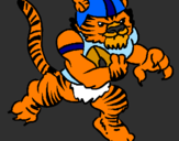 Desenho Jogador tigre pintado por diego