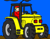 Desenho Tractor em funcionamento pintado por JUNIOR =]