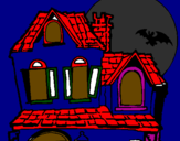 Desenho Casa do mistério pintado por pedro