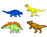 Desenho Dinossauros de terra pintado por LAURA