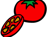 Desenho Tomate pintado por yadira