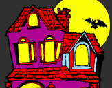 Desenho Casa do mistério pintado por eduardo ricardo favoreti.