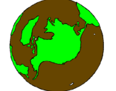 Desenho Planeta terra pintado por nelquis