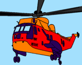 Desenho Helicoptero de resgate pintado por Nícolas
