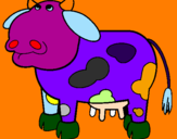 Desenho Vaca pensativa pintado por pedrinho