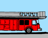 Desenho Camião de bombeiros com escada pintado por lucas galvao