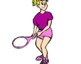 Desenho Rapariga tenista pintado por isabela