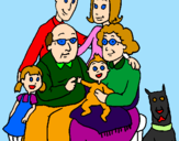 Desenho Família pintado por rodrigo