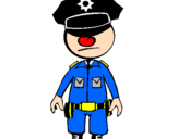 Desenho Agente de polícia pintado por pedroalex