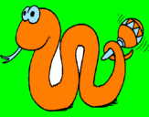 Desenho Serpente cascavel pintado por iou