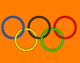 Desenho Argolas dos jogos olimpícos pintado por saimo