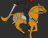 Desenho Cavaleiro a cavalo IV pintado por giovanna   regoropero