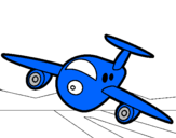 Desenho Avião a aterrar pintado por pokémon