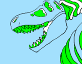 Desenho Esqueleto tiranossauro rex pintado por dan