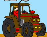 Desenho Tractor em funcionamento pintado por andre