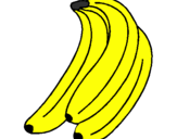 Desenho Plátanos pintado por isabela