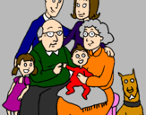 Desenho Família pintado por laura 