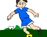 Desenho Jogar futebol pintado por Matheus