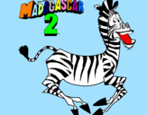 Desenho Madagascar 2 Marty pintado por zebra