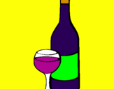Desenho Vinho pintado por Luise B. Gaio