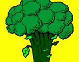 Desenho Brócolos pintado por lima